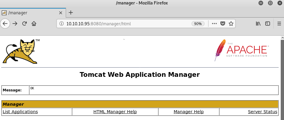 Tomcat Application Manager